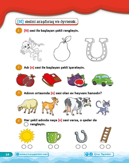 Mən Əlifba Öyrənirəm 4-5 yaş (Bağça uşaqları üçün vəsait)