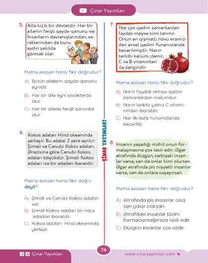 1-ci sinif Oxuyub-anlama və Dinləmə