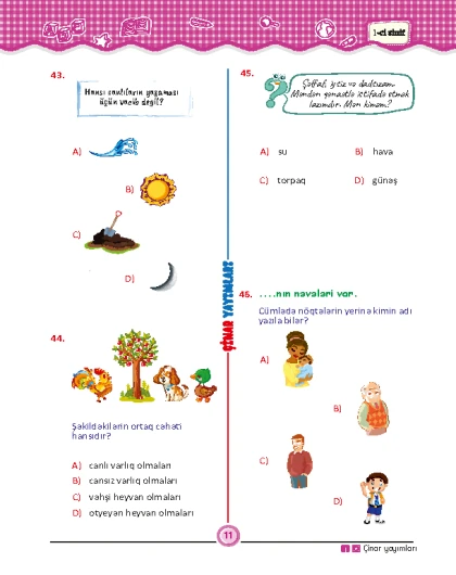 1-ci sinif Mənim Sınaq İmtahanım