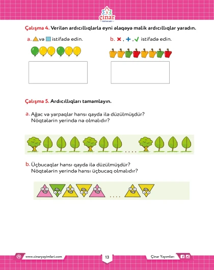 1-ci sinif Riyaziyyat Açıq Tipli Çalışmalar