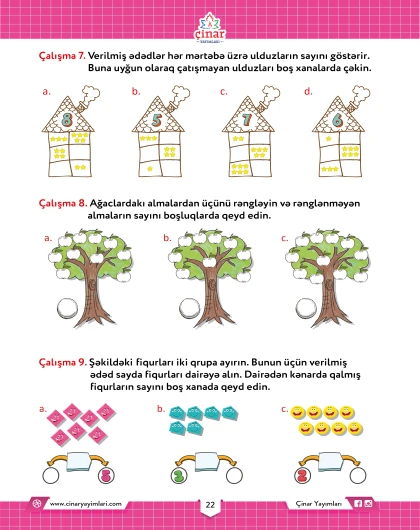 1-ci sinif Riyaziyyat Açıq Tipli Çalışmalar