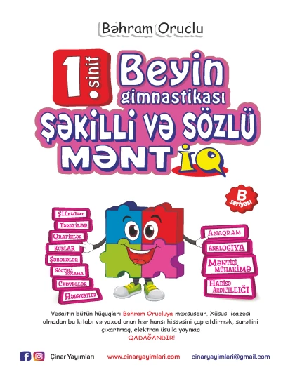 1-ci sinif Beyin Gimnastikası Şəkilli və Sözlü Məntiq