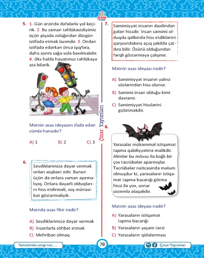 2-ci sinif bütün fənlər mövzu-mövzu SUAL DÜNYASI