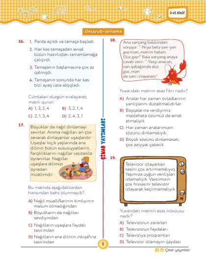 2-ci sinif Mənim Sınaq İmtahanım