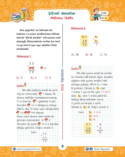 2-ci sinif Beyin Gimnatikası Rəqəmli Məntiq