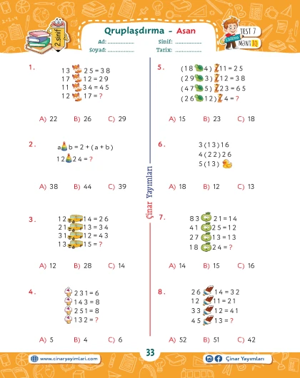 2-ci sinif Beyin Gimnatikası Rəqəmli Məntiq