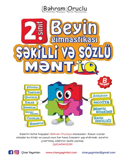 2-ci sinif Beyin Gimnastikası Şəkilli və Sözlü Məntiq