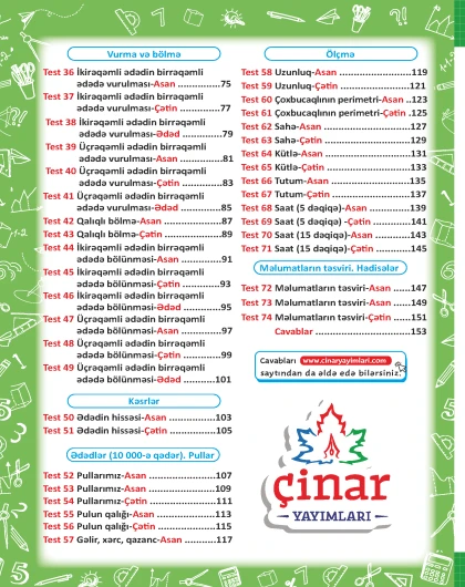 3-cü sinif Məsələ Həll Etməyi Öyrənirəm