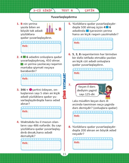 3-cü sinif Məsələ Həll Etməyi Öyrənirəm