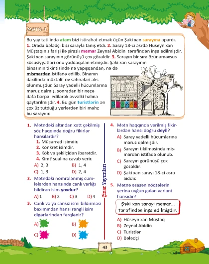 3-cü sinif Mənim Ana Dili Kitabım