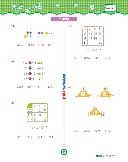 3-cü sinif Mənim Sınaq İmtahanım