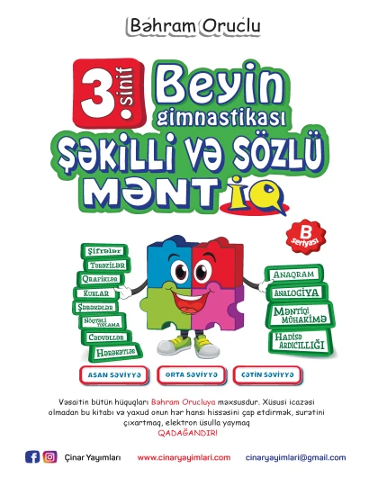 3-cü sinif Beyin Gimnastikası Şəkilli və Sözlü Məntiq