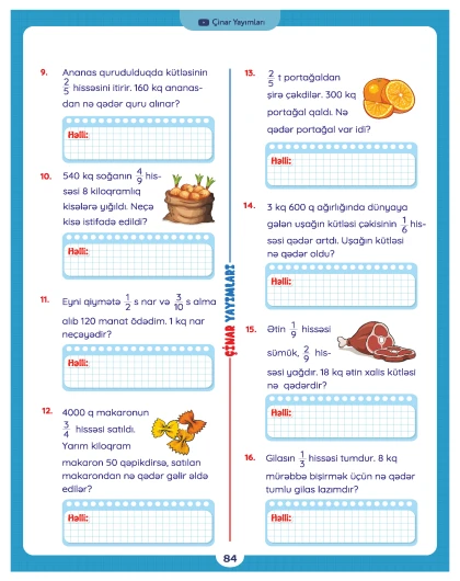 4-cü sinif Məsələ Həll Etməyi Öyrənirəm