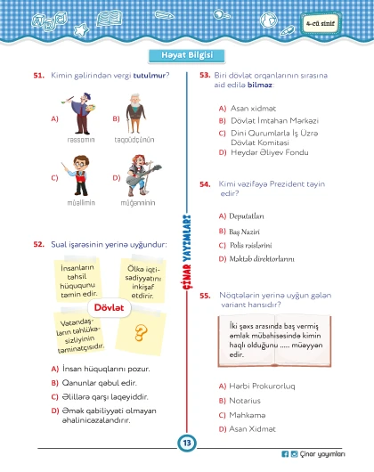 4-cü sinif Mənim Sınaq İmtahanım